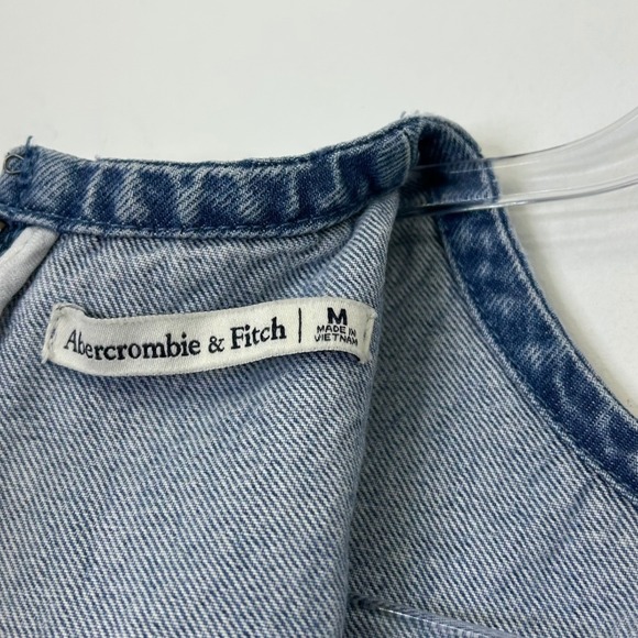 Abercrombie Fitch Denim Mini Dress Women's Medium Western Country - Picture 3 of 10
